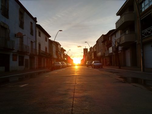 Posta de sol al carrer Major